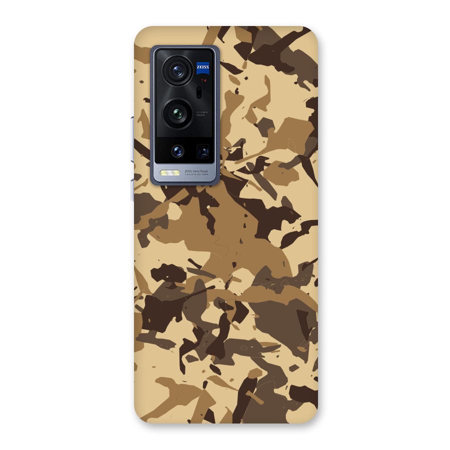 Brown Camouflage Army Back Case for Vivo X60 Pro Plus