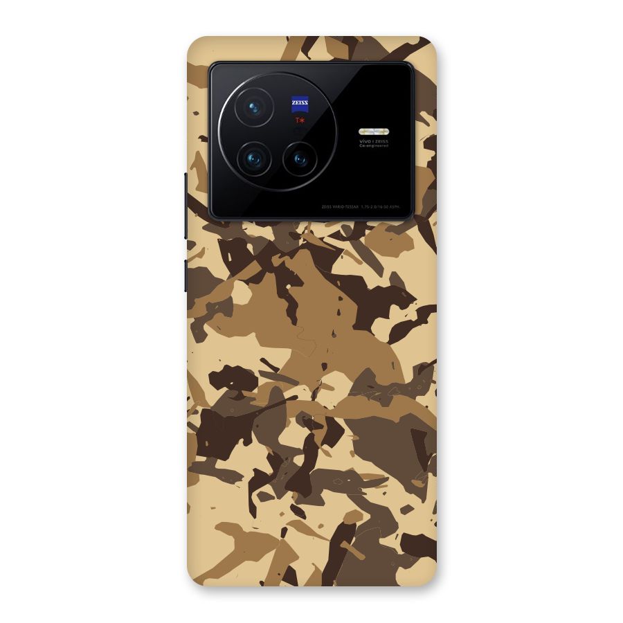 Brown Camouflage Army Back Case for Vivo X80