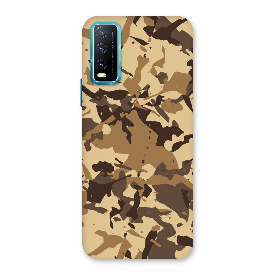 Brown Camouflage Army Back Case for Vivo Y20A