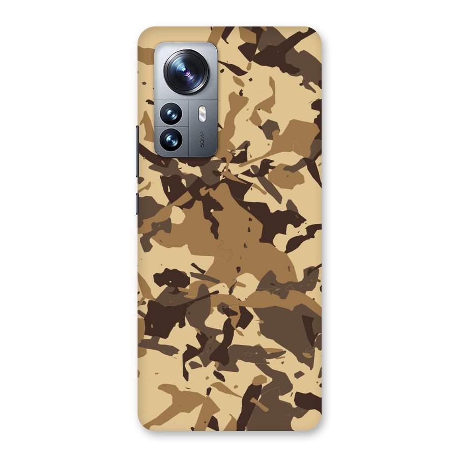 Brown Camouflage Army Back Case for Xiaomi 12 Pro