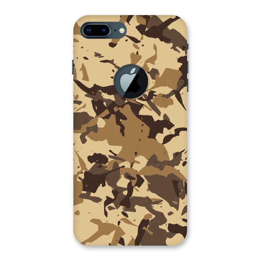 Brown Camouflage Army Back Case for iPhone 7 Plus Logo Cut