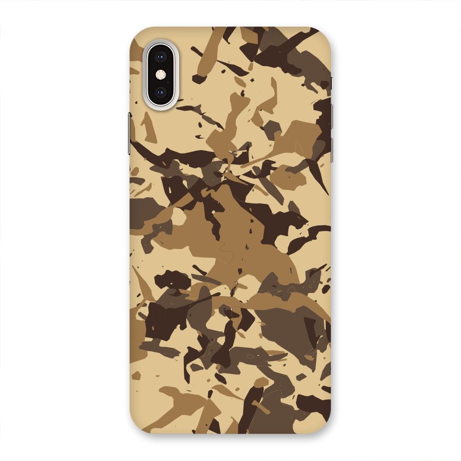 Brown Camouflage Army Back Case for iPhone XS Max
