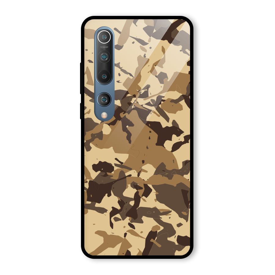 Brown Camouflage Army Glass Back Case for Mi 10