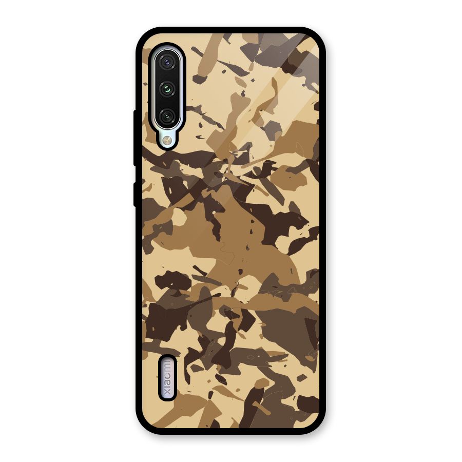 Brown Camouflage Army Glass Back Case for Mi A3