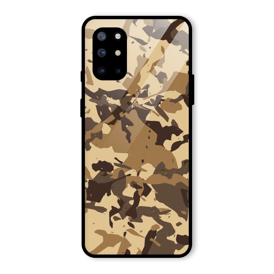 Brown Camouflage Army Glass Back Case for OnePlus 8T