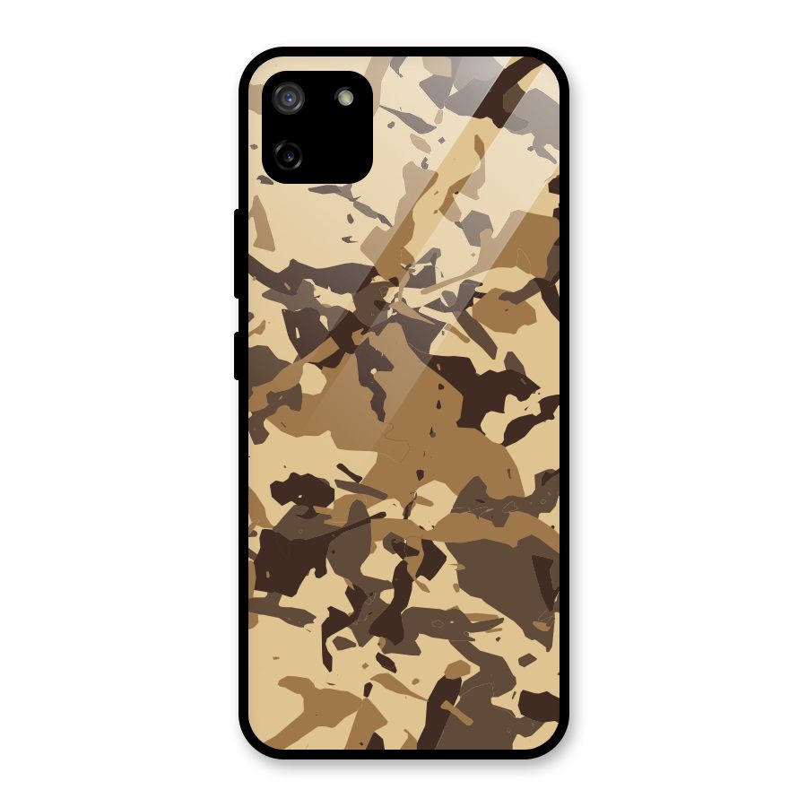 Brown Camouflage Army Glass Back Case for Realme C11