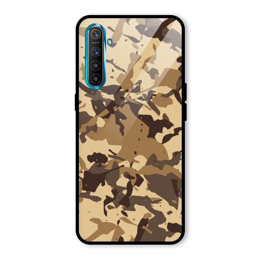 Brown Camouflage Army Glass Back Case for Realme X2