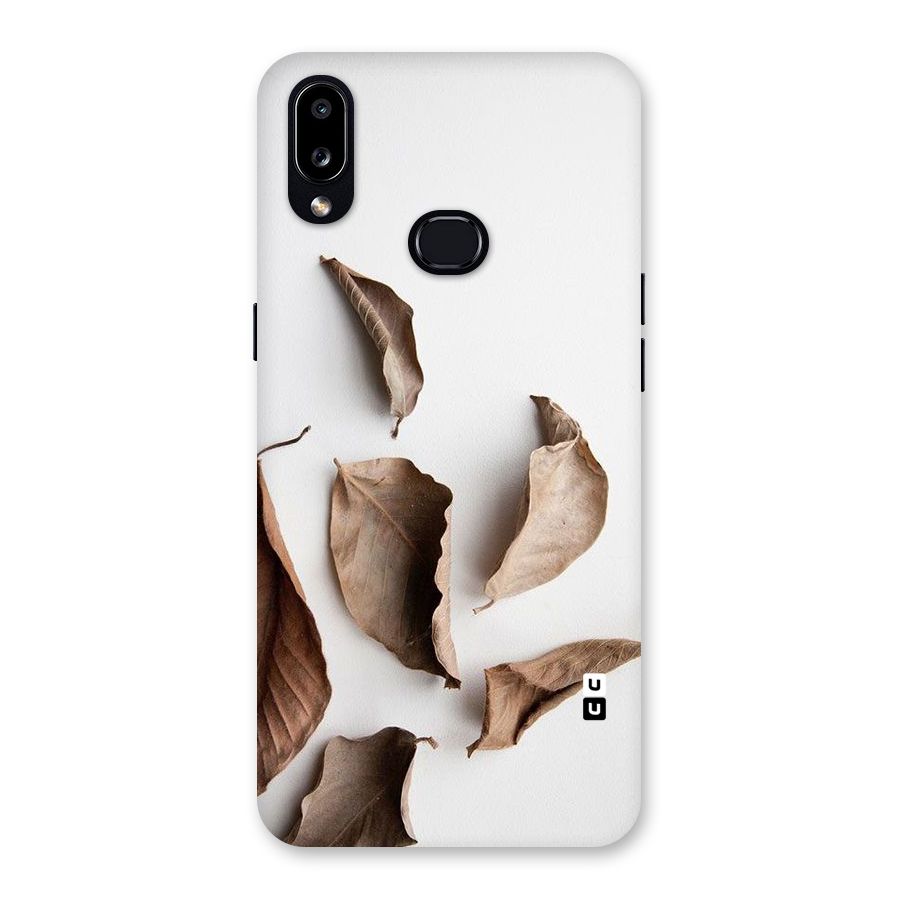 Brown Dusty Leaves Back Case for Galaxy A10s