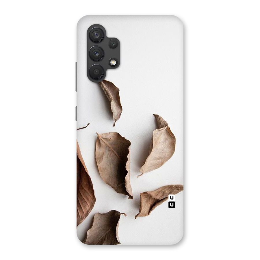 Brown Dusty Leaves Back Case for Galaxy A32
