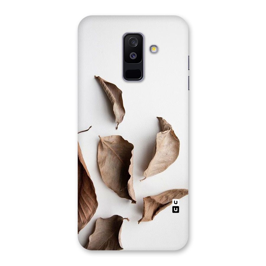 Brown Dusty Leaves Back Case for Galaxy A6 Plus