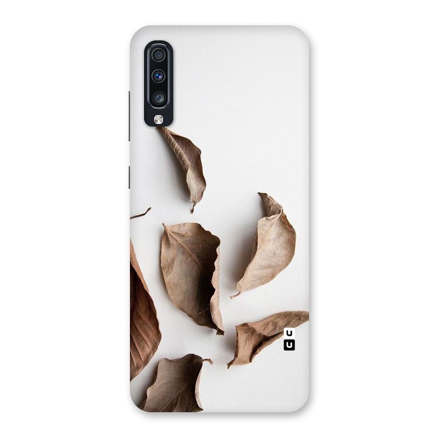 Brown Dusty Leaves Back Case for Galaxy A70