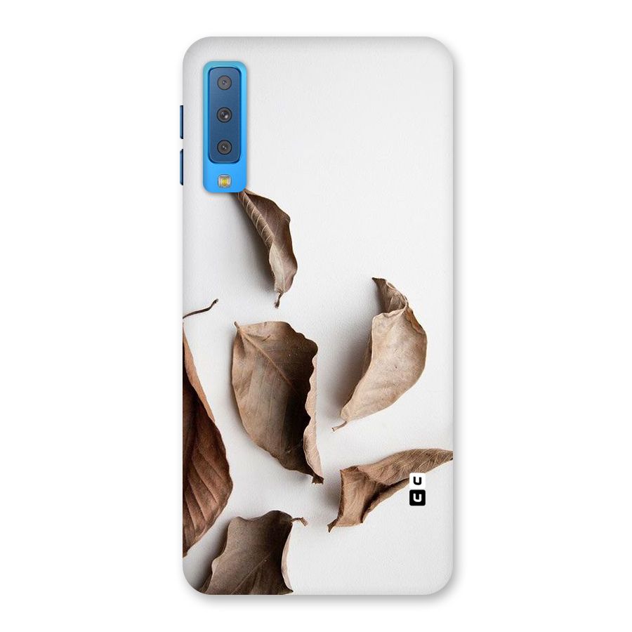 Brown Dusty Leaves Back Case for Galaxy A7 (2018)