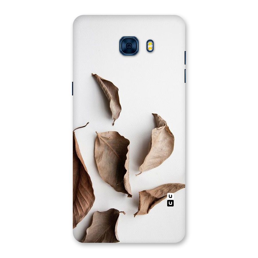 Brown Dusty Leaves Back Case for Galaxy C7 Pro