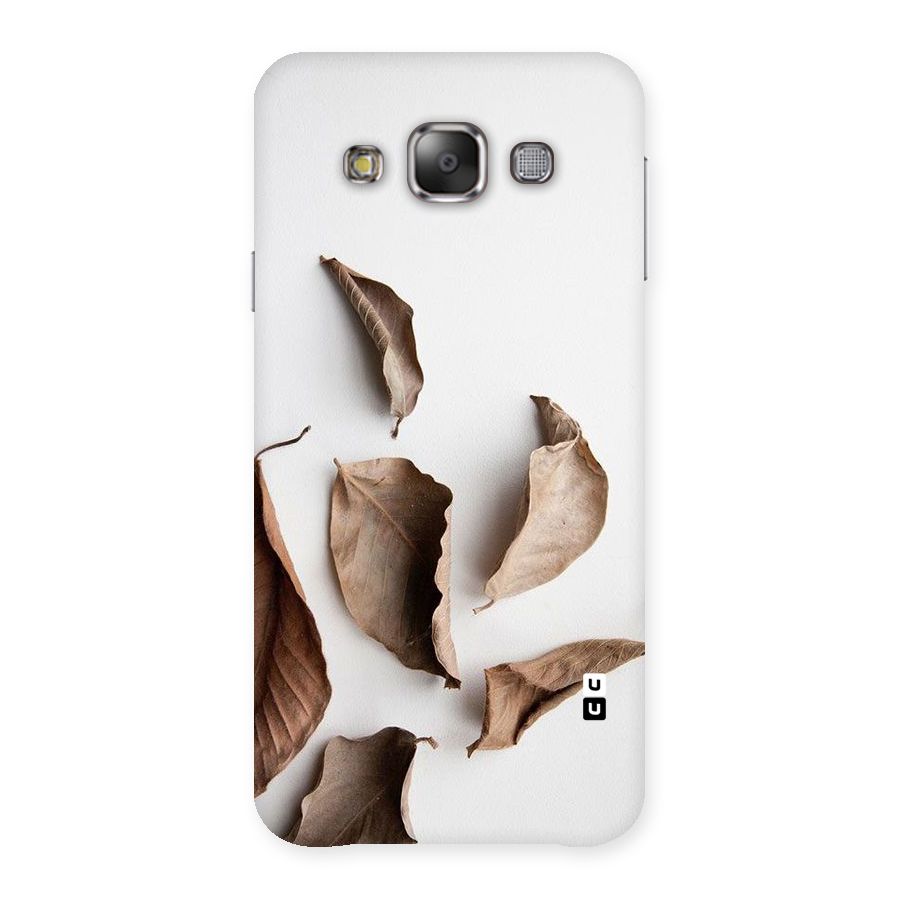 Brown Dusty Leaves Back Case for Galaxy E7