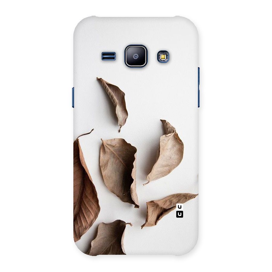 Brown Dusty Leaves Back Case for Galaxy J1