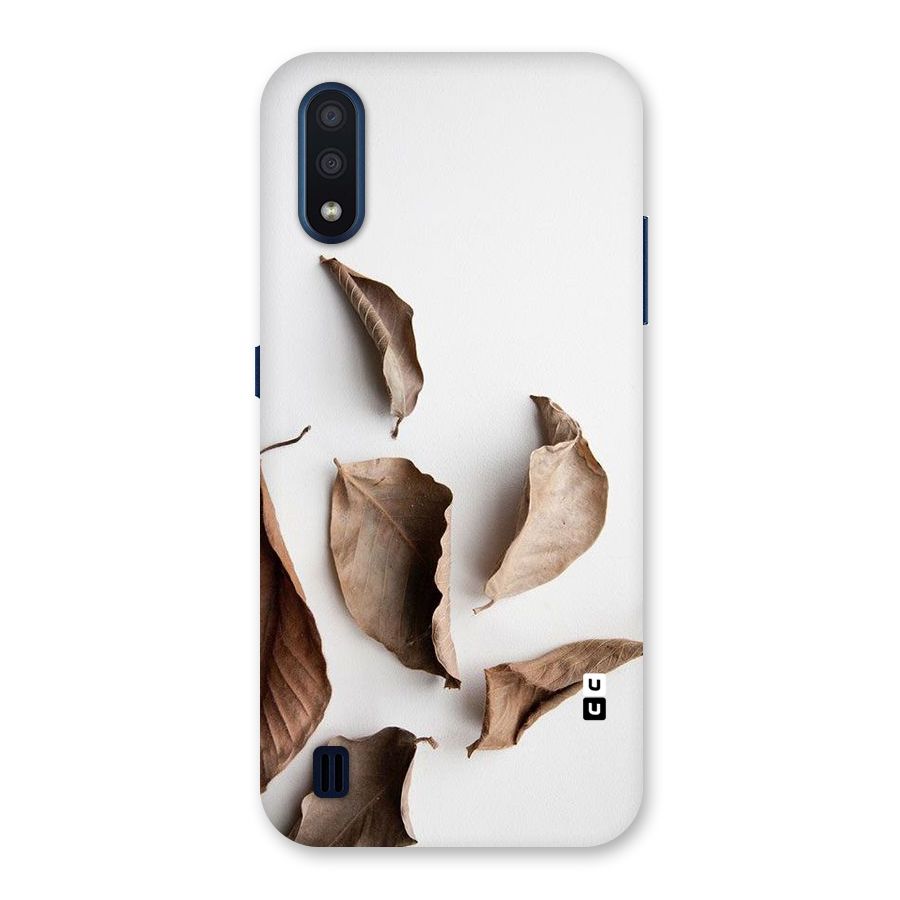 Brown Dusty Leaves Back Case for Galaxy M01