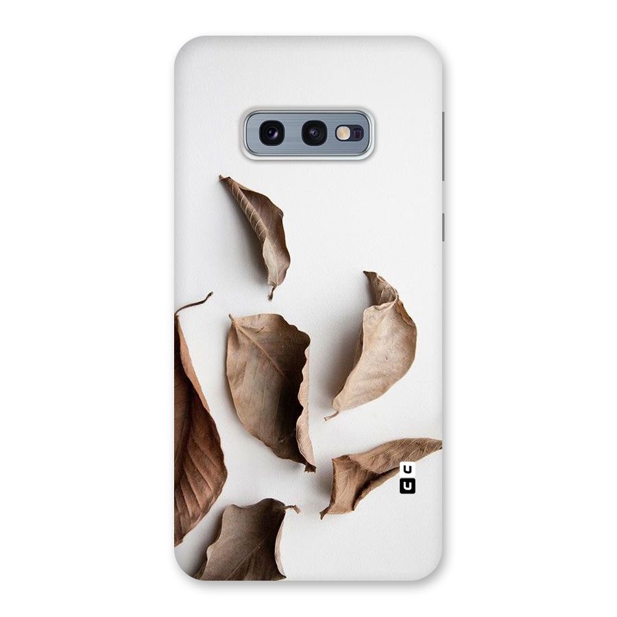 Brown Dusty Leaves Back Case for Galaxy S10e