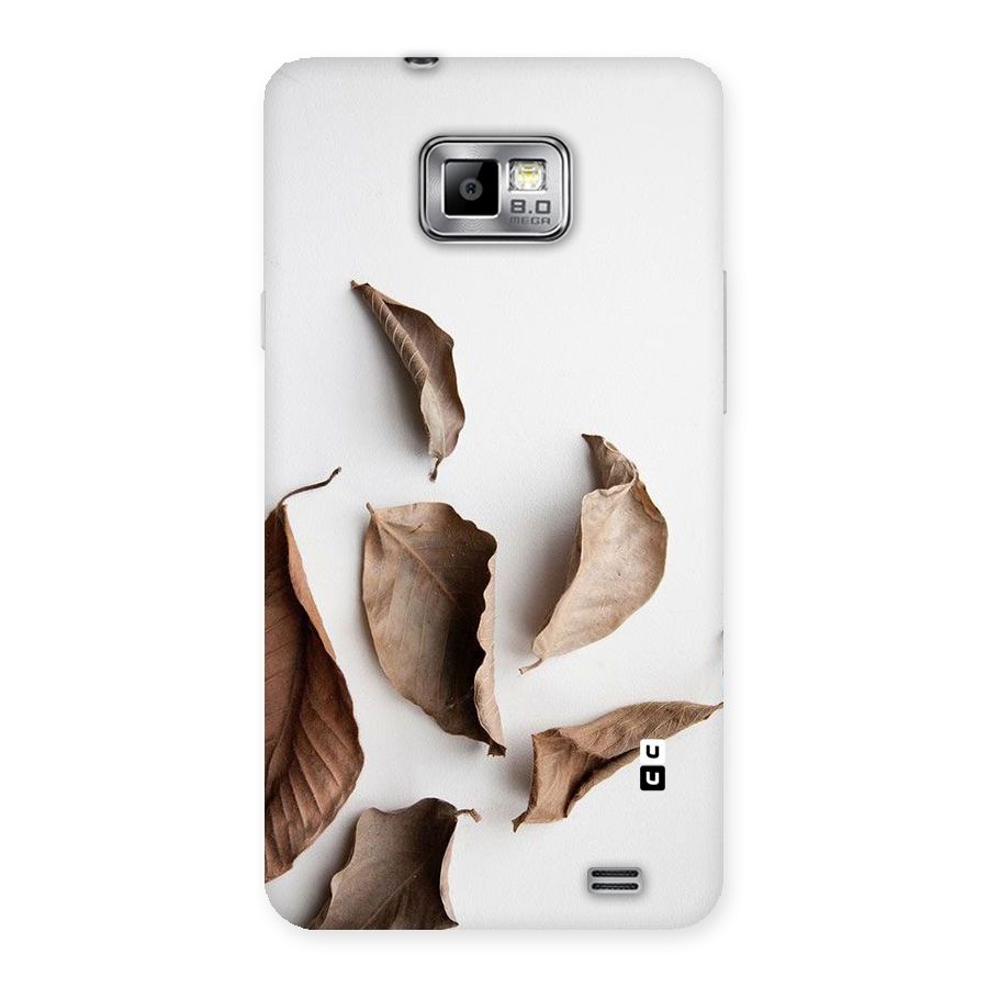 Brown Dusty Leaves Back Case for Galaxy S2