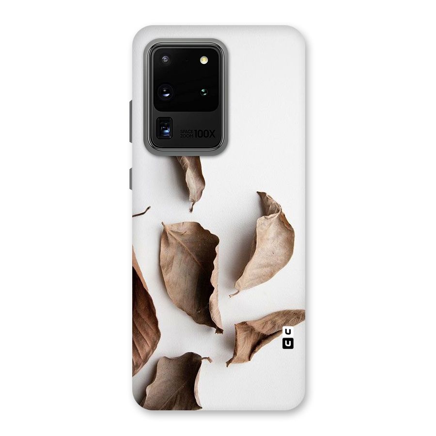 Brown Dusty Leaves Back Case for Galaxy S20 Ultra