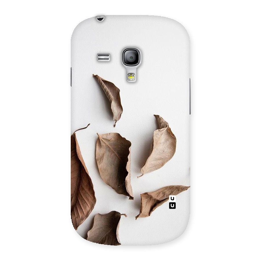 Brown Dusty Leaves Back Case for Galaxy S3 Mini