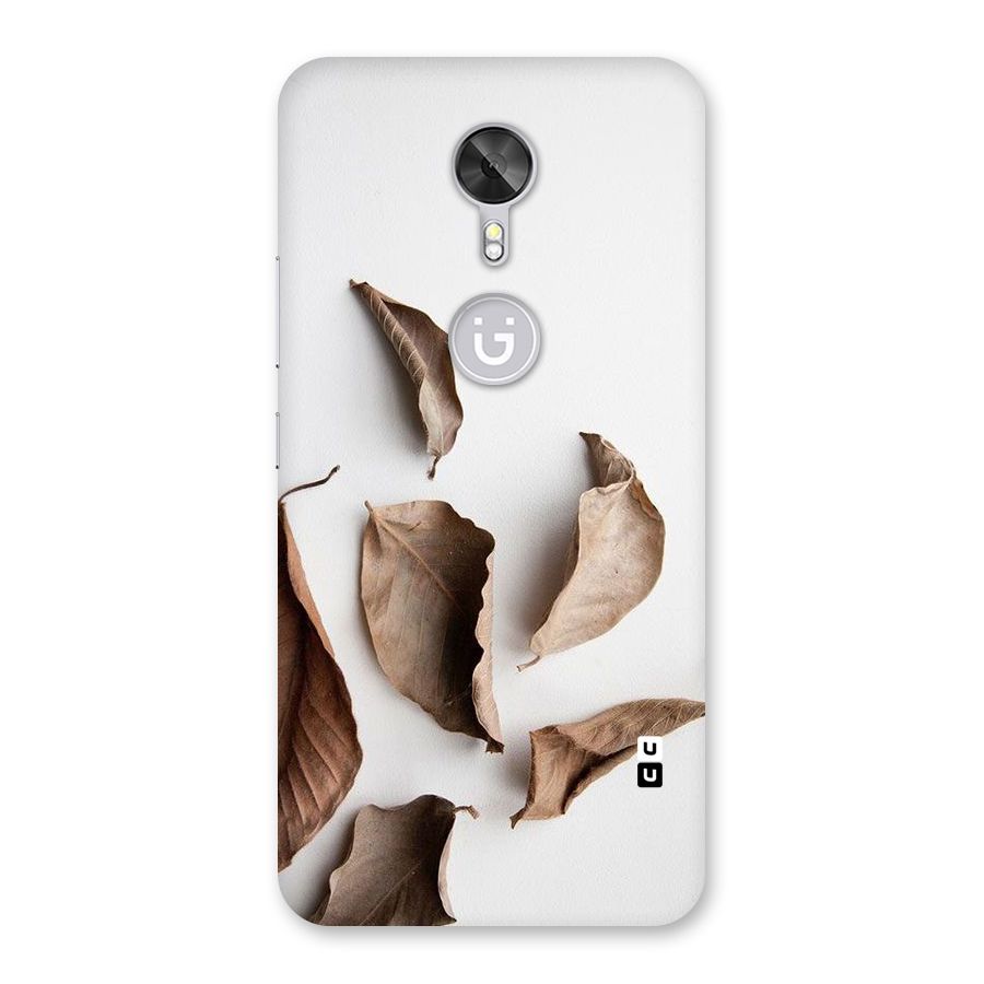 Brown Dusty Leaves Back Case for Gionee A1