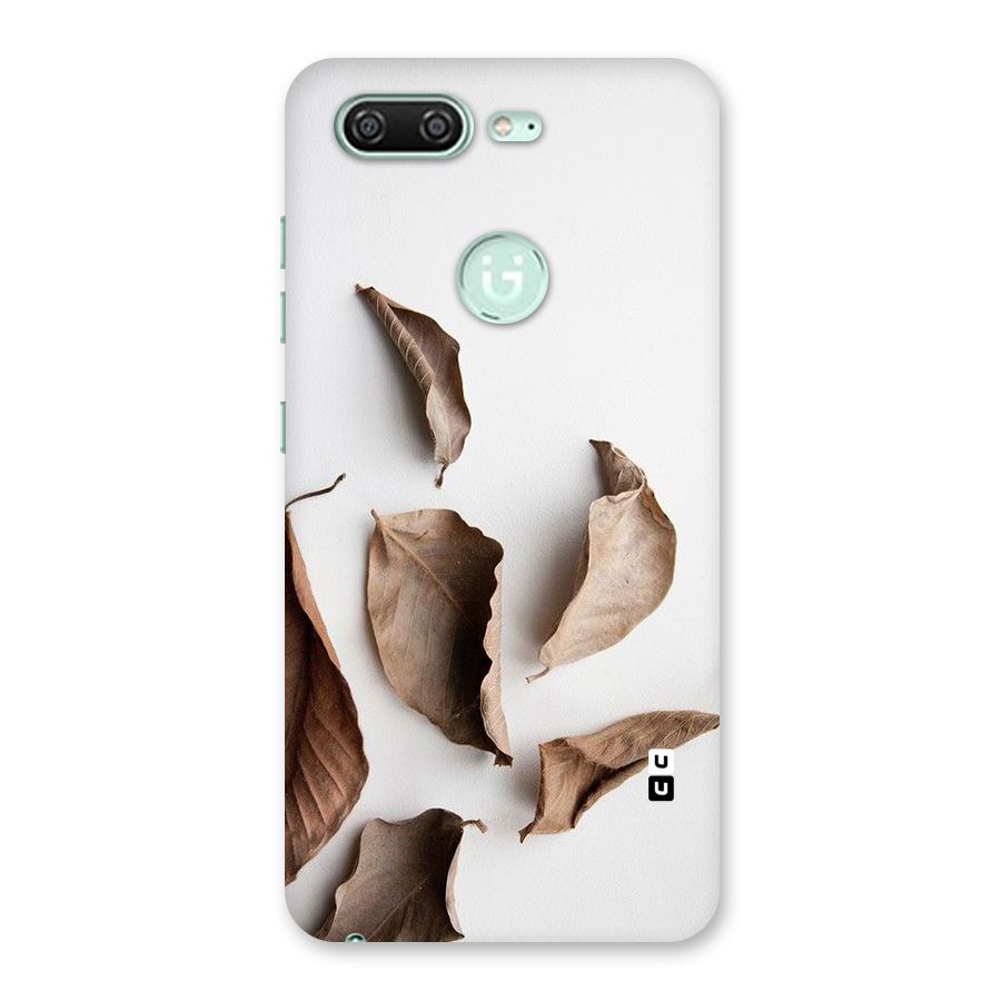 Brown Dusty Leaves Back Case for Gionee S10