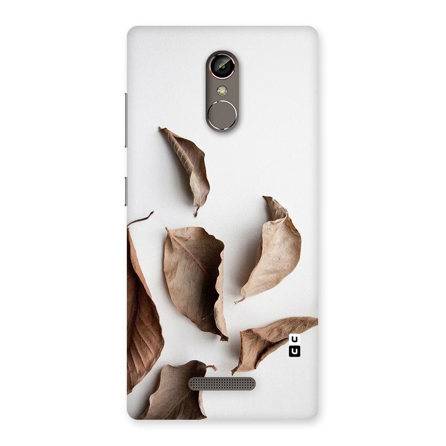 Brown Dusty Leaves Back Case for Gionee S6s