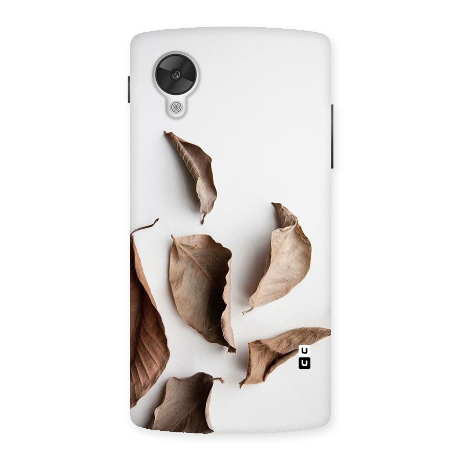 Brown Dusty Leaves Back Case for Google Nexsus 5