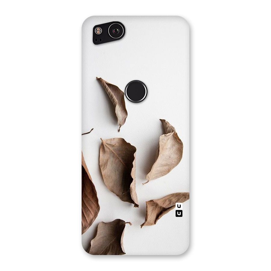 Brown Dusty Leaves Back Case for Google Pixel 2