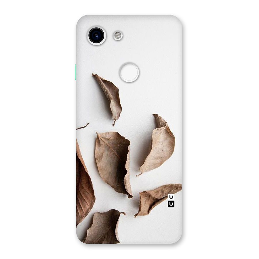 Brown Dusty Leaves Back Case for Google Pixel 3