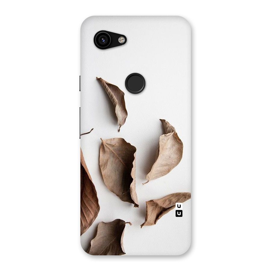 Brown Dusty Leaves Back Case for Google Pixel 3a