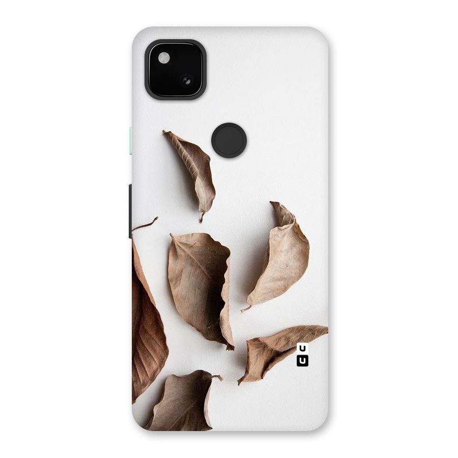 Brown Dusty Leaves Back Case for Google Pixel 4a