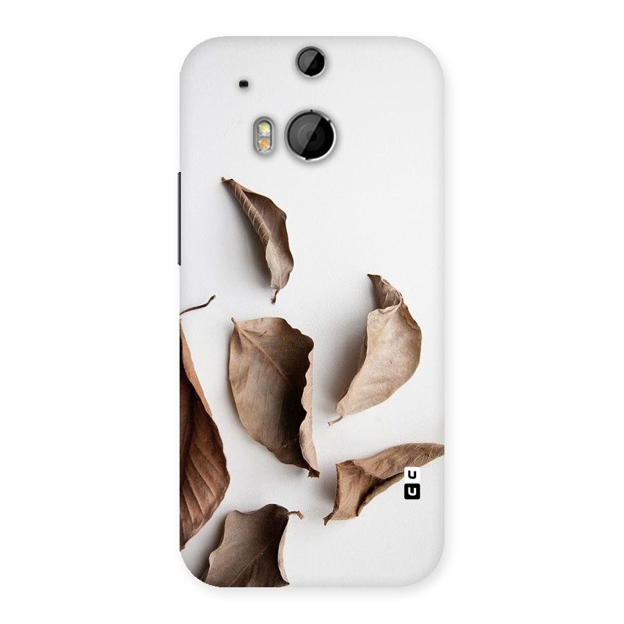 Brown Dusty Leaves Back Case for HTC One M8