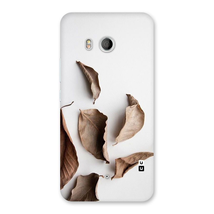 Brown Dusty Leaves Back Case for HTC U11