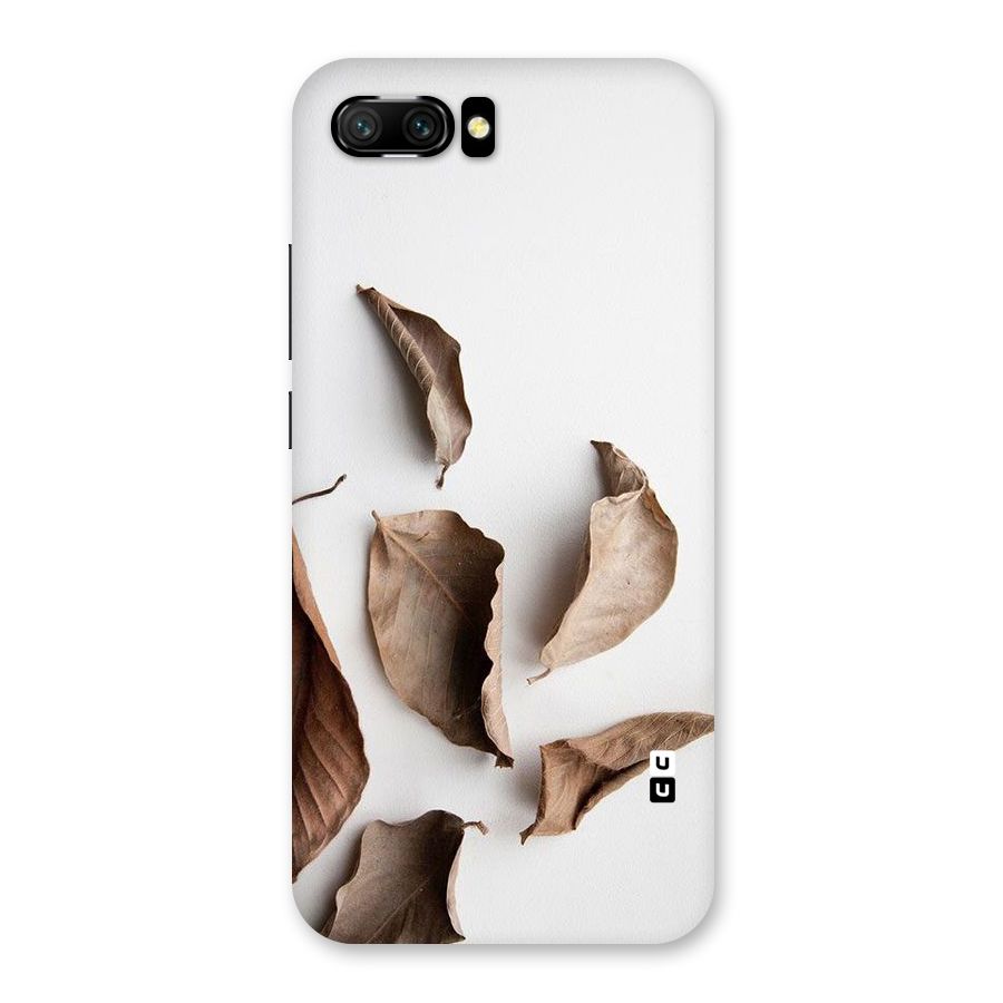 Brown Dusty Leaves Back Case for Honor 10
