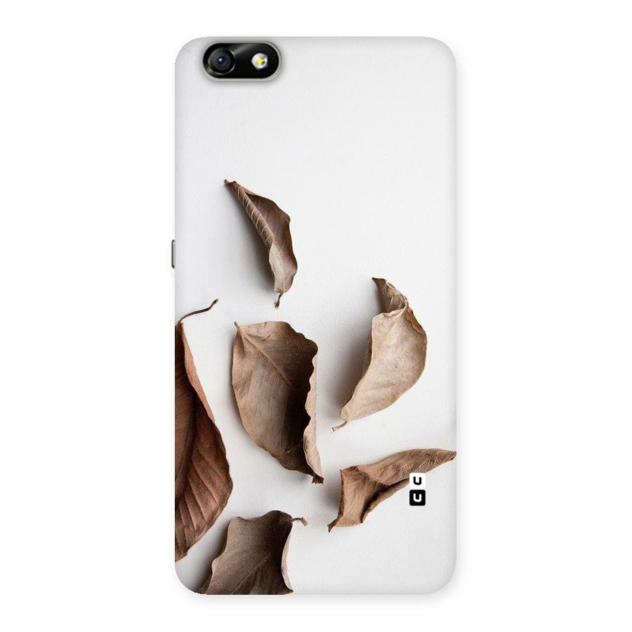 Brown Dusty Leaves Back Case for Honor 4X