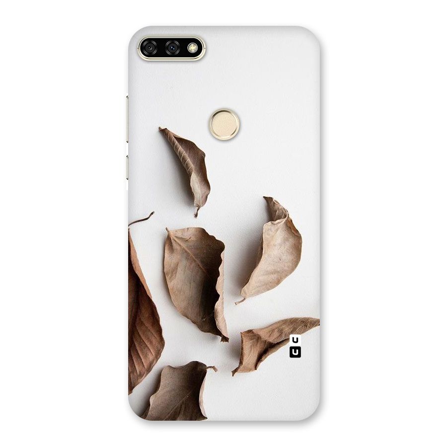 Brown Dusty Leaves Back Case for Honor 7A