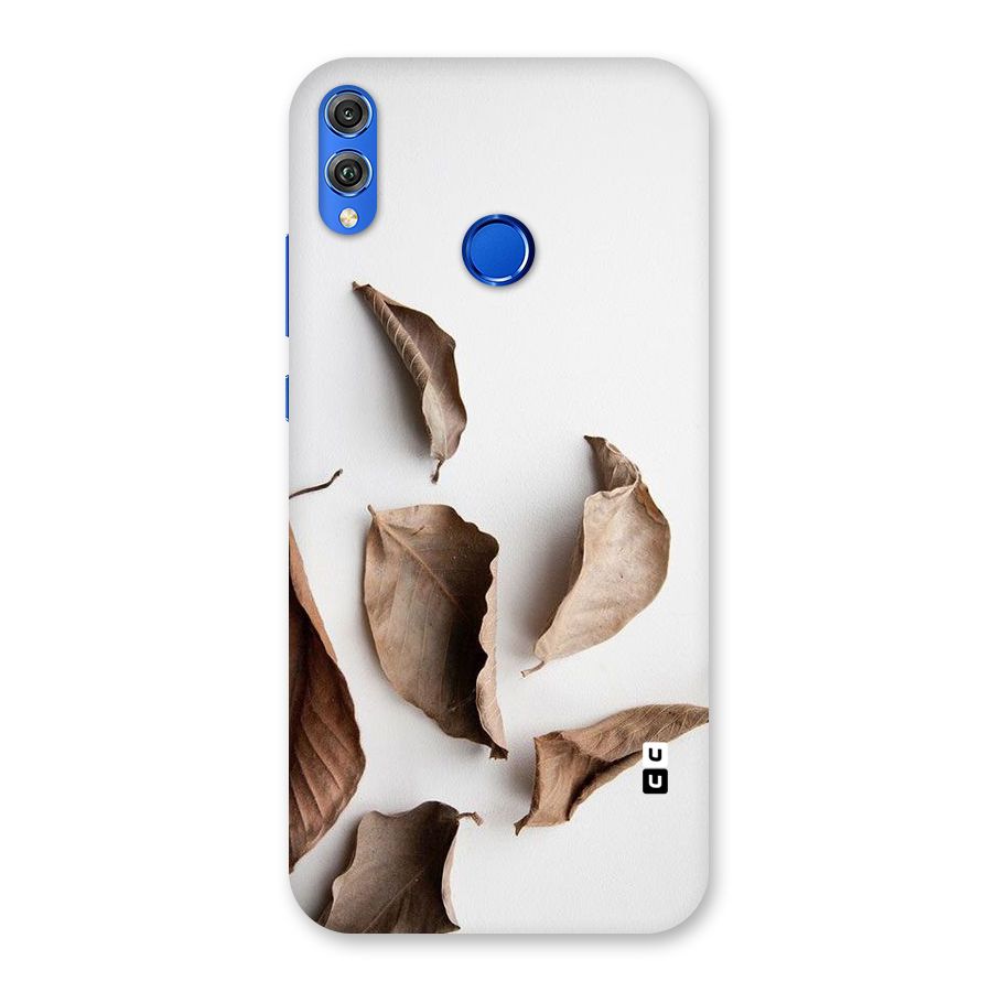 Brown Dusty Leaves Back Case for Honor 8X