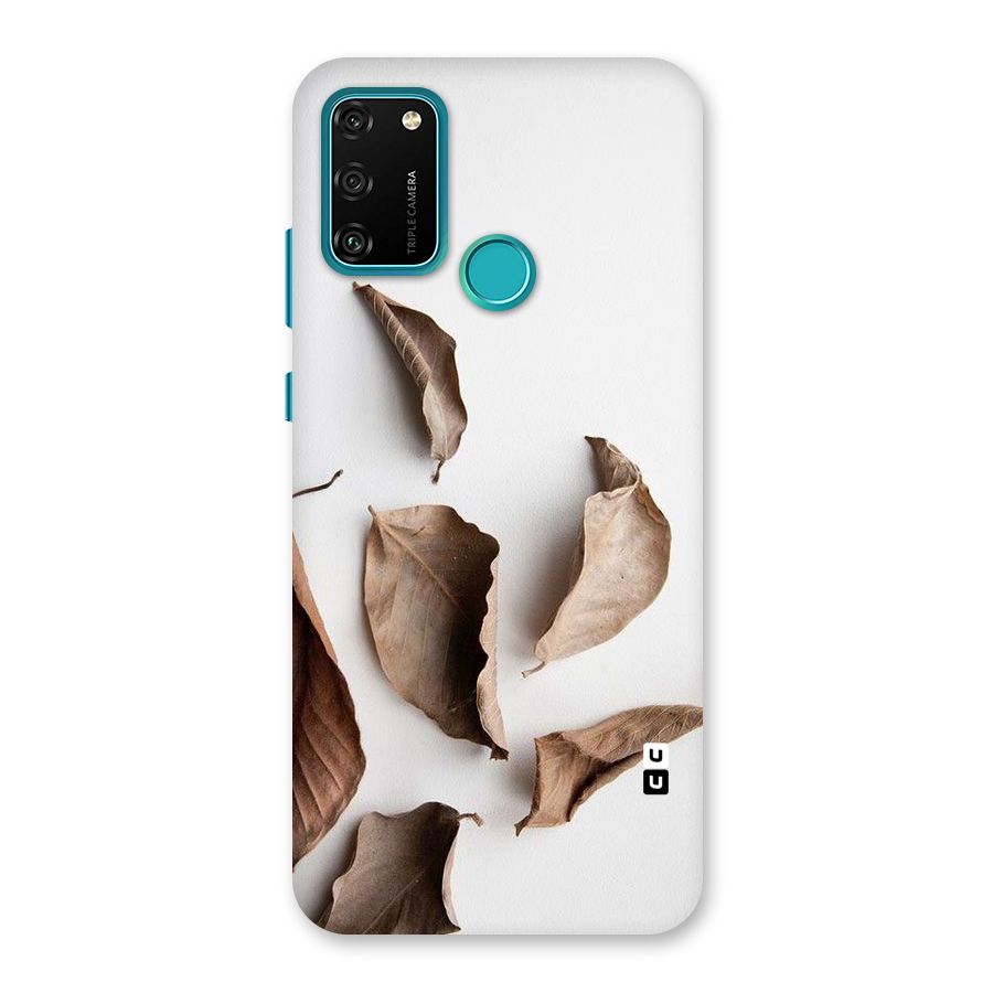 Brown Dusty Leaves Back Case for Honor 9A