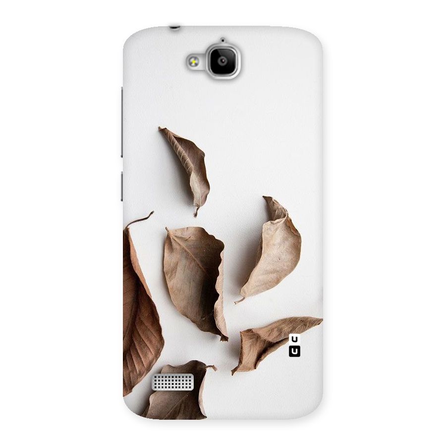 Brown Dusty Leaves Back Case for Honor Holly