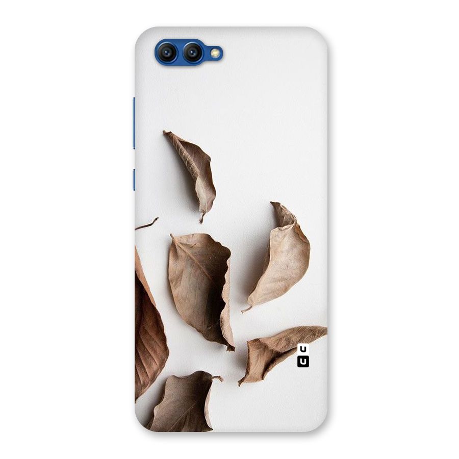 Brown Dusty Leaves Back Case for Honor View 10