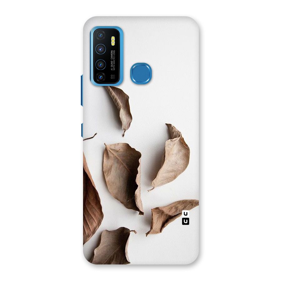 Brown Dusty Leaves Back Case for Infinix Hot 9