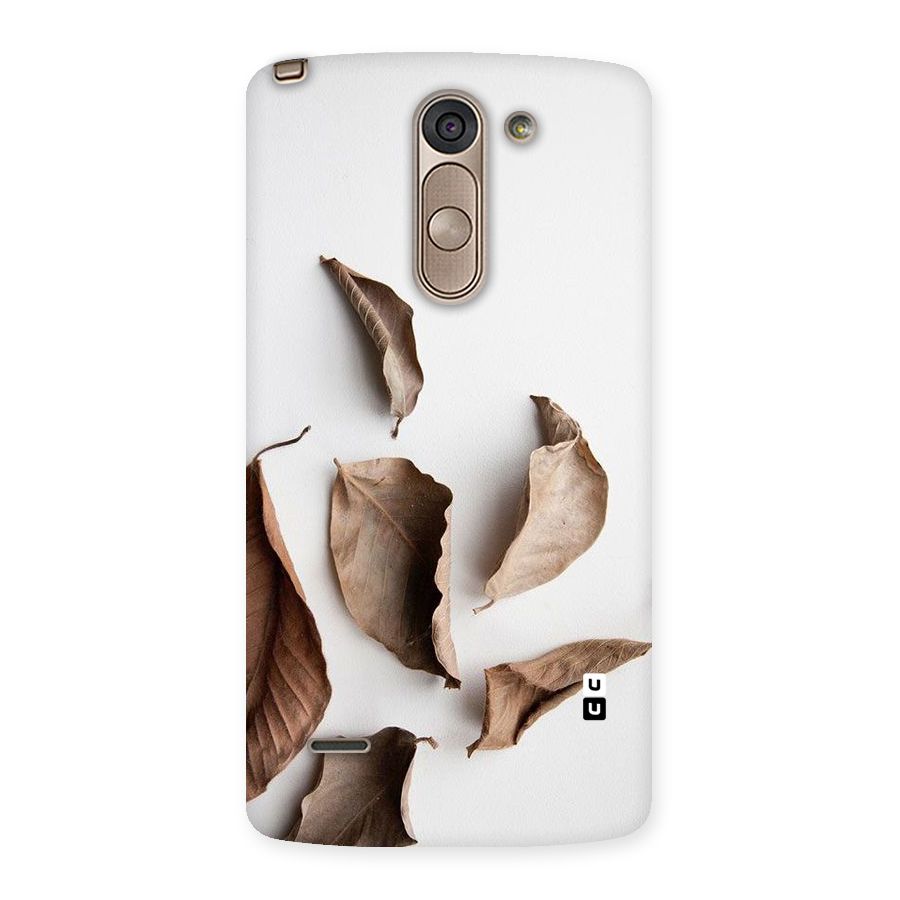 Brown Dusty Leaves Back Case for LG G3 Stylus