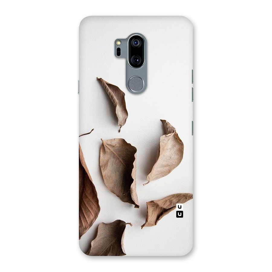 Brown Dusty Leaves Back Case for LG G7