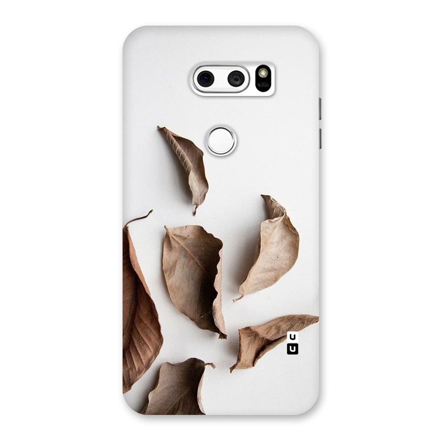 Brown Dusty Leaves Back Case for LG V30