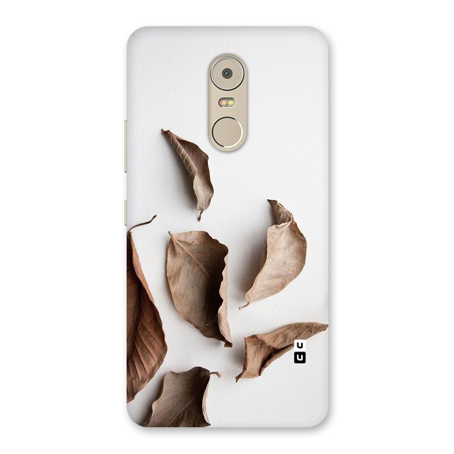 Brown Dusty Leaves Back Case for Lenovo K6 Note