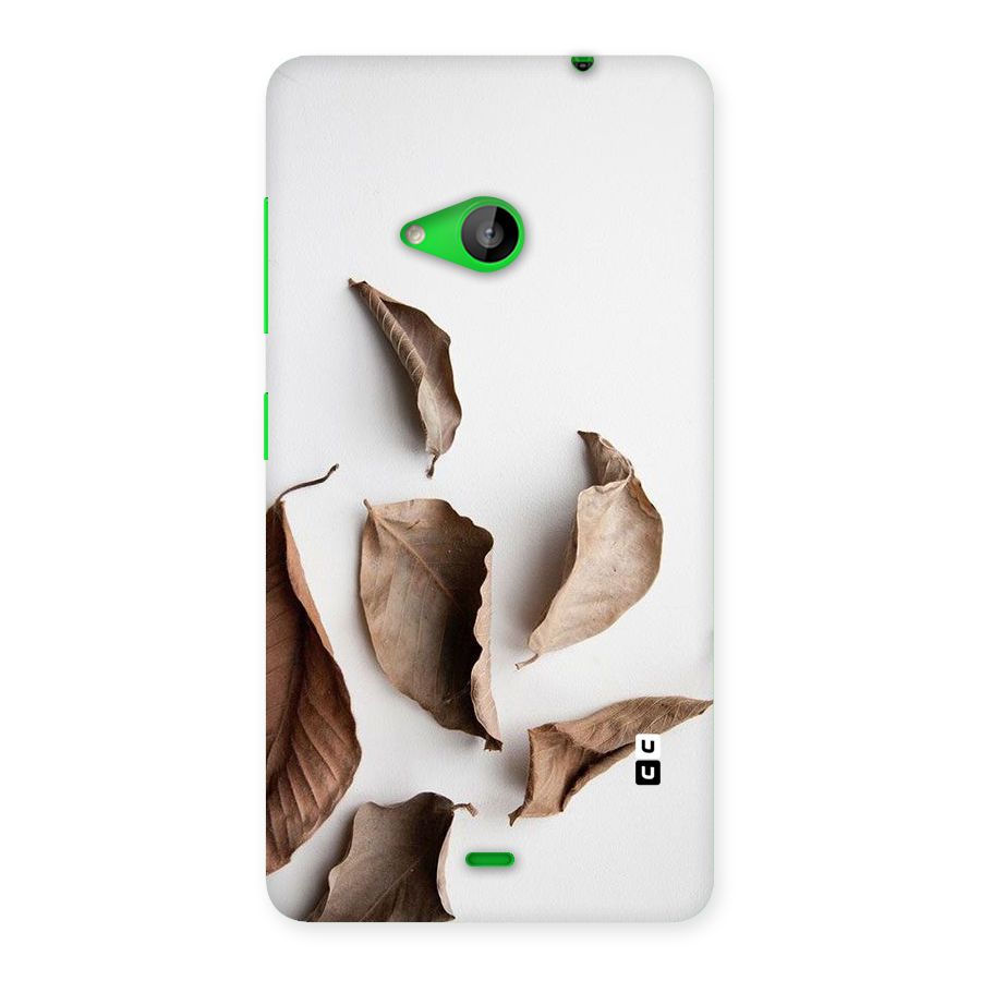 Brown Dusty Leaves Back Case for Lumia 535
