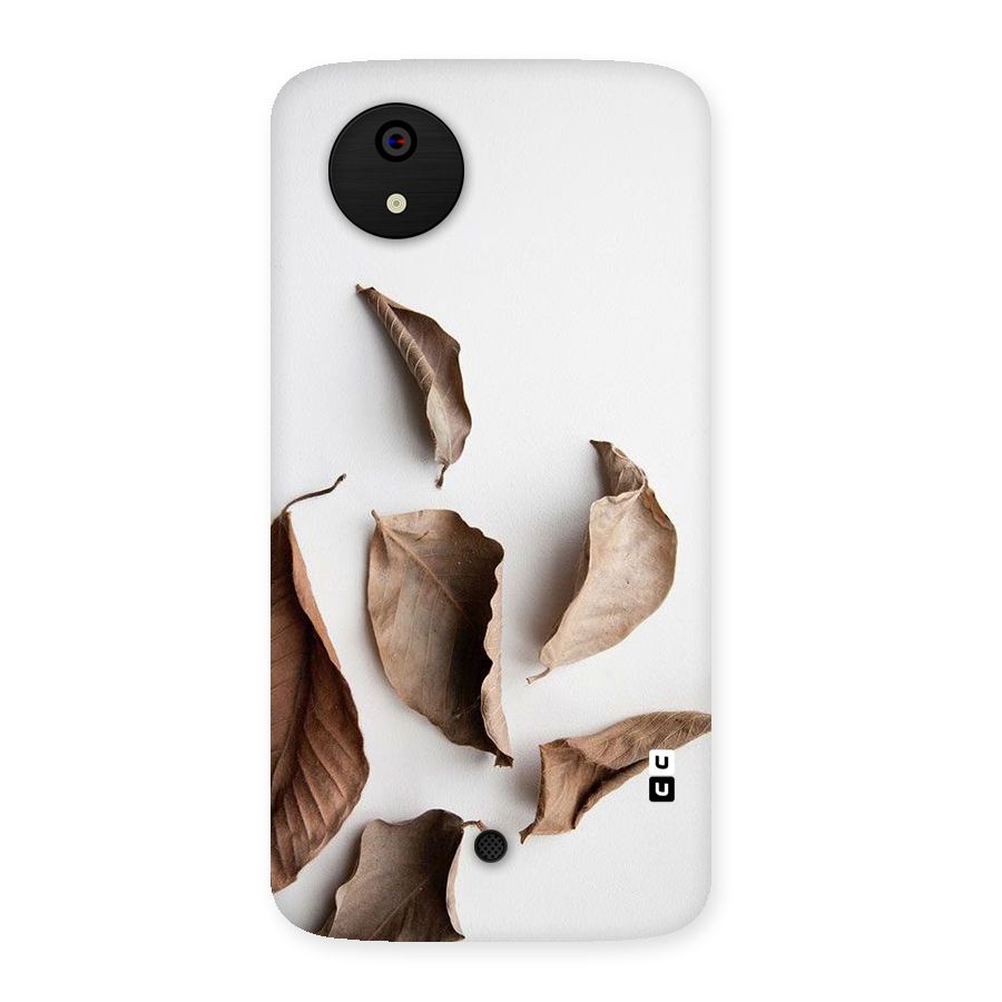Brown Dusty Leaves Back Case for Micromax Canvas A1
