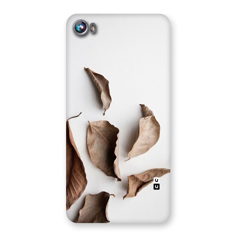 Brown Dusty Leaves Back Case for Micromax Canvas Fire 4 A107