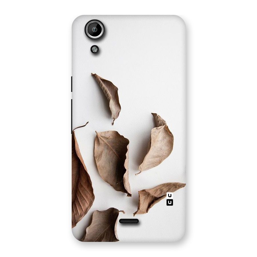 Brown Dusty Leaves Back Case for Micromax Canvas Selfie Lens Q345